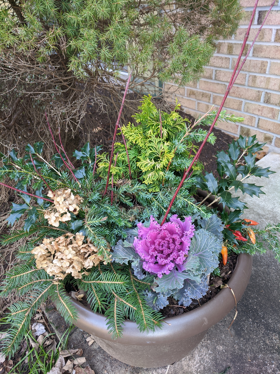 winter floral arrangement