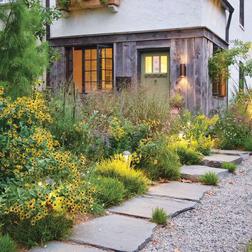 an eco-friendly front yard