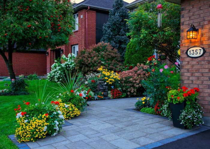 front garden container plantings